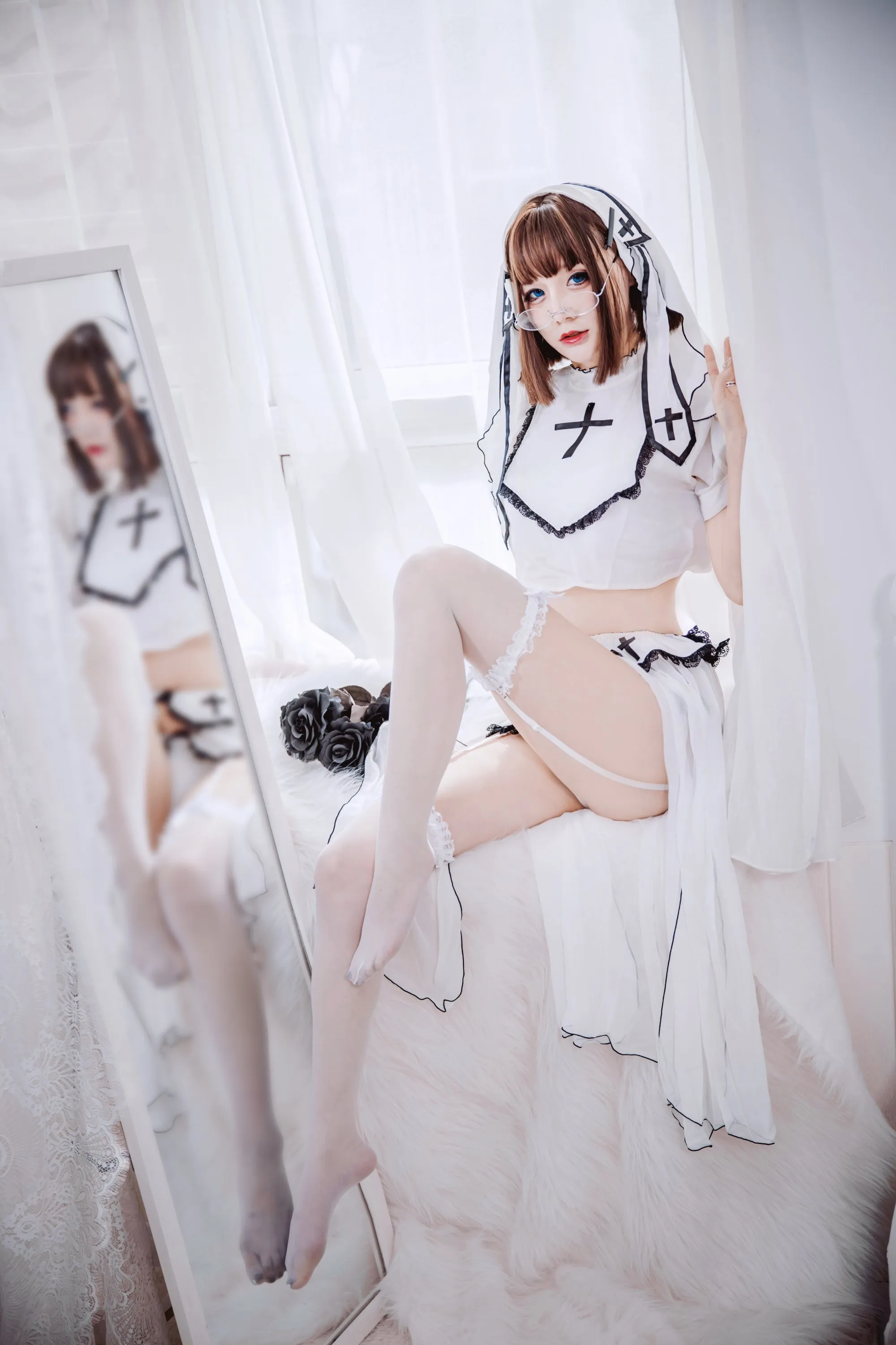 【网路收集系列】福利姬 仙九Airi 《 修女 》无圣光VIP福利帖【46P】